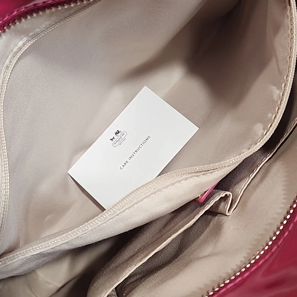 Coach 22322 Peyton Patent Leather Tote Magenta